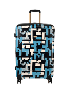Radley Abstract Geo 4 Wheel Large Suitcase, Azure