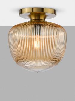 Där Abrielle Flush Mount Ceiling Light, Amber, Amber