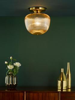 Där Abrielle Flush Mount Ceiling Light, Amber - view 2, Amber