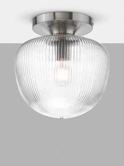 Där Abrielle Flush Mount Ceiling Light, Amber, Clear