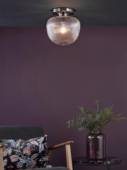 Där Abrielle Flush Mount Ceiling Light, Amber - view 2, Clear