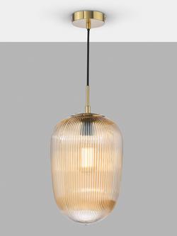 Där Abrielle Pendant Ceiling Light, Amber, Amber