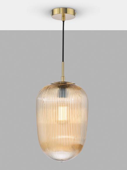 Där Abrielle Pendant Ceiling Light, Amber, Amber