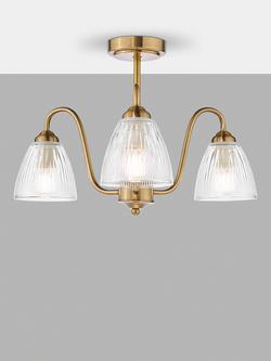 Där Glynis 3 Arm Semi Flush Ceiling Light, Bronze