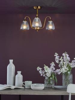 Där Glynis 3 Arm Semi Flush Ceiling Light - view 2, Bronze