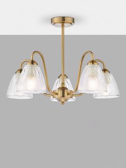 Där Glynis 5 Arm Semi Flush Ceiling Light, Bronze