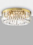 Där Sigourney Crystal Flush Ceiling Light, Gold