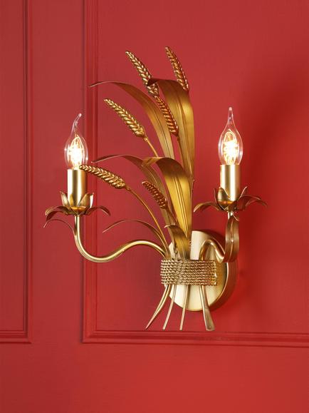 Där Phaedra Leaf 2 Lamp Wall Light, Gold - view 2, Gold