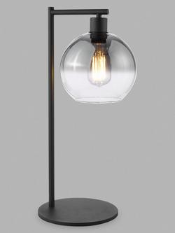 Där Lycia Ombre Glass Shade Table Lamp, Black