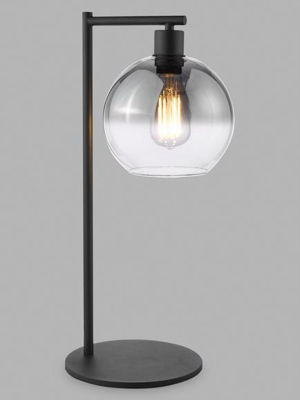 Där Lycia Ombre Glass Shade Table Lamp, Black