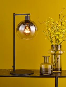 Där Lycia Ombre Glass Shade Table Lamp - view 2, Black
