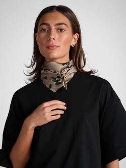 Tutti Bay Abstract Pure Silk Scarf, Gold - view 2, Gold