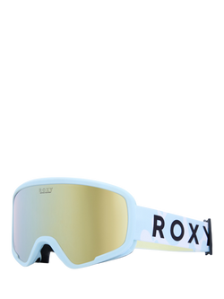 Roxy Kids' Missy Colour Luxe Cylindrical Double Lens Snow Goggles, Big Flowers, Big Flowers