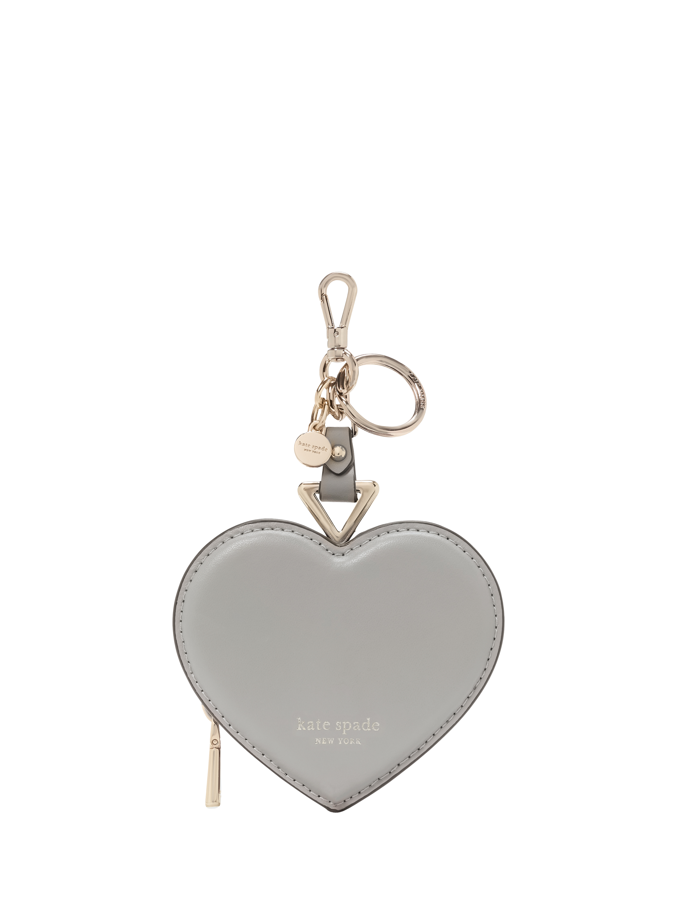 HEART BAG CHARM GREY