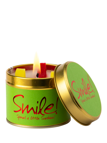 Lily-flame Smile Tin Scented Candle, 230g, Green