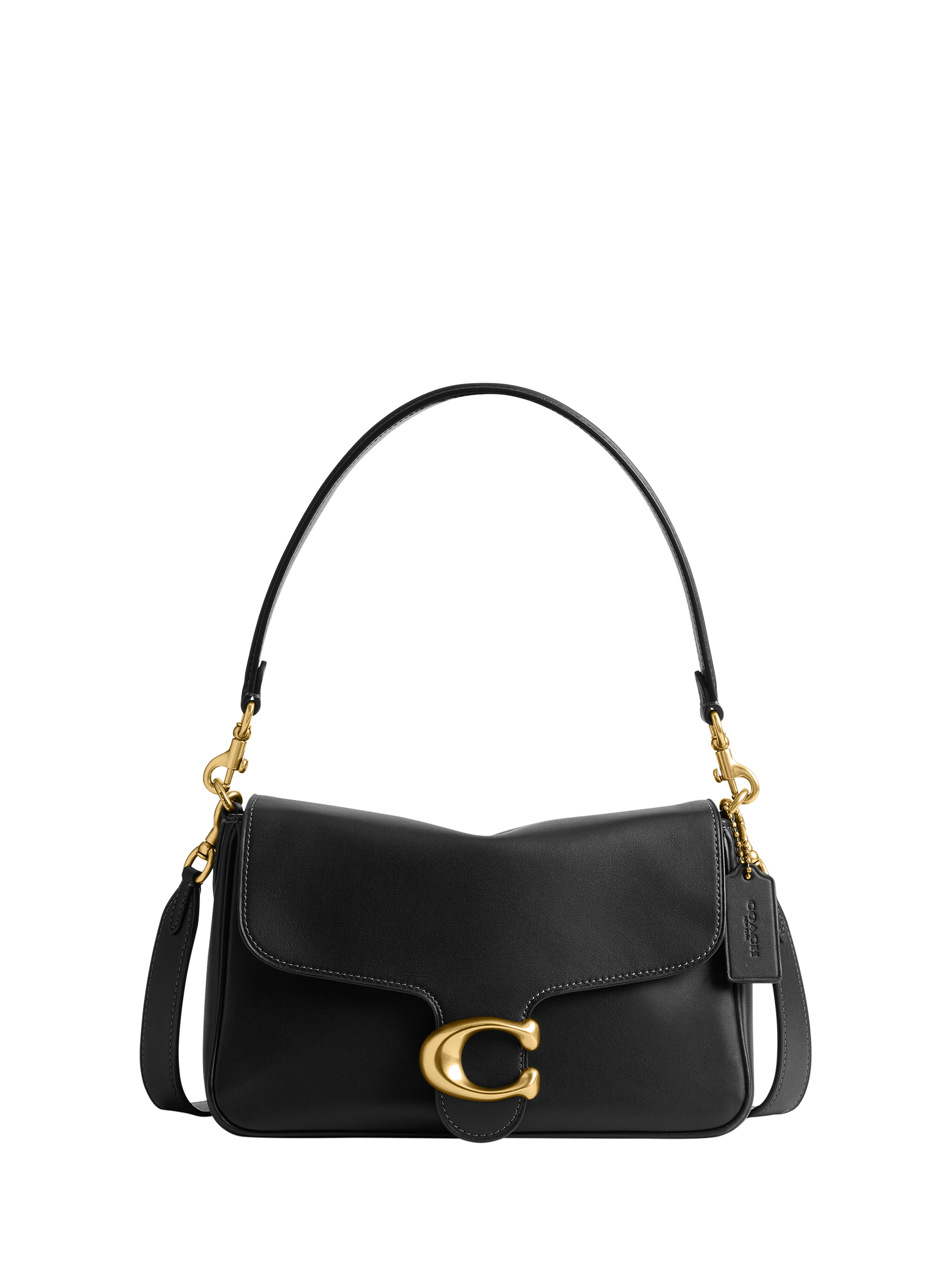Coach Soft Tabby Leather Shoulder Bag, Black