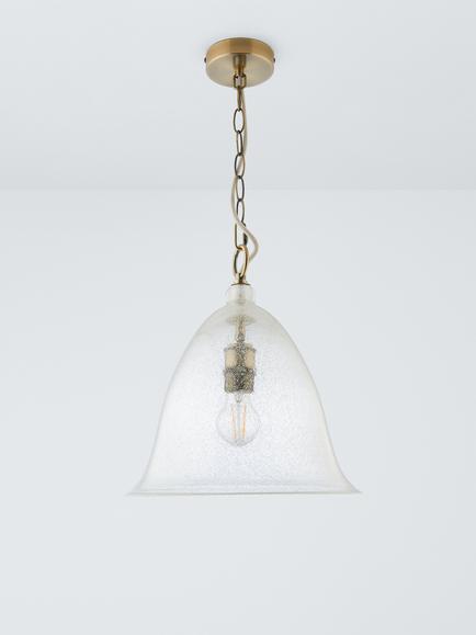John Lewis Farmhouse Bubble Glass Pendant Ceiling Light - view 2, Clear