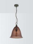 John Lewis Farmhouse Bubble Glass Pendant Ceiling Light, Nutmeg