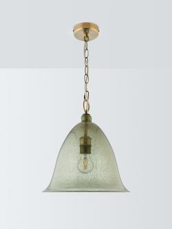 John Lewis Farmhouse Bubble Glass Pendant Ceiling Light - view 2, Avocado
