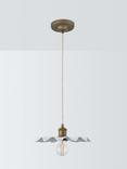 John Lewis Holm Pendant Ceiling Light, Tarnished Brass