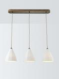John Lewis Mannez Over Diner Ceiling Light, White