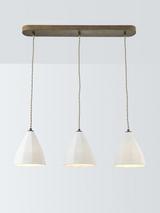 John Lewis Mannez Over Diner Ceiling Light, White