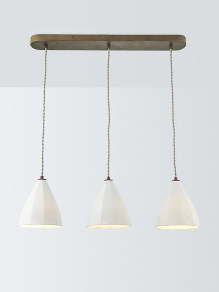 John Lewis Mannez Over Diner Ceiling Light, White, White