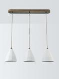 John Lewis Mannez Over Diner Ceiling Light, White