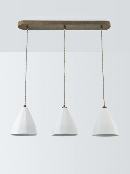 John Lewis Mannez Over Diner Ceiling Light, White - view 2, White