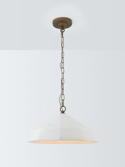 John Lewis Mannez Pendant Ceiling Light, White, White