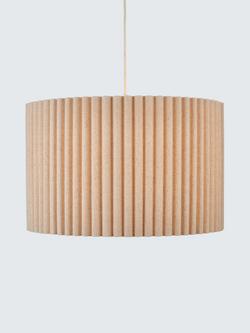 John Lewis Modern Scallop Drum Easy-to-Fit Ceiling Shade, Marshmallow, Marshmallow