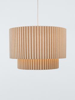 John Lewis Modern Scallop Tiered Easy-to-Fit Ceiling Shade, Marshmallow, Marshmallow
