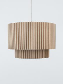 John Lewis Modern Scallop Tiered Easy-to-Fit Ceiling Shade, Marshmallow - view 2, Marshmallow