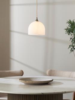 John Lewis Oti Easy-to-Fit Ceiling Shade, Alabaster Effect - view 2, Alabaster Effect