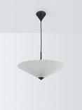 John Lewis Pleated Fan Pendant Ceiling Light, White