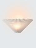 John Lewis Pleated Fan Wall Light, White