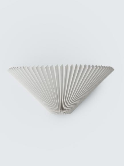 John Lewis Pleated Fan Wall Light, White - view 2, White