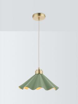 John Lewis Soft Scallop Pendant Ceiling Light, Avocado