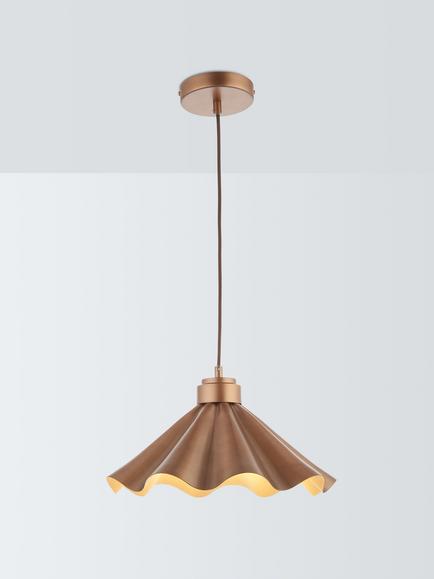 John Lewis Soft Scallop Pendant Ceiling Light, Bronze
