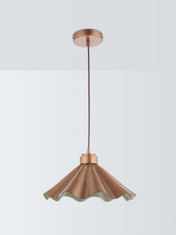 John Lewis Soft Scallop Pendant Ceiling Light - view 2, Bronze