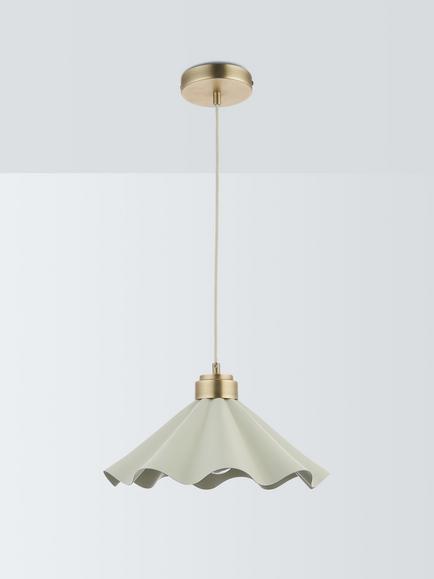 John Lewis Soft Scallop Pendant Ceiling Light - view 2, Marshmallow