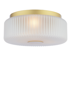 John Lewis Ripley Glass Flush Ceiling Light, Gold