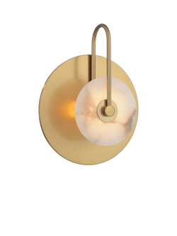 John Lewis Alabster Wall Light, Brass, Brass