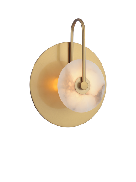 John Lewis Alabaster Wall Light, Brass, Brass