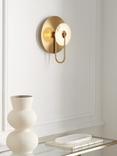 John Lewis Alabster Wall Light, Brass