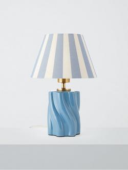 John Lewis Twist Ceramic Table Lamp - view 2, Blue