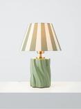 John Lewis Twist Ceramic Table Lamp, Green