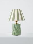 John Lewis Twist Ceramic Table Lamp, Green