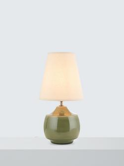 John Lewis Felix Ceramic Table Lamp, Avocado