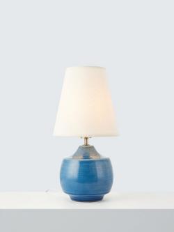 John Lewis Felix Ceramic Table Lamp, Blue